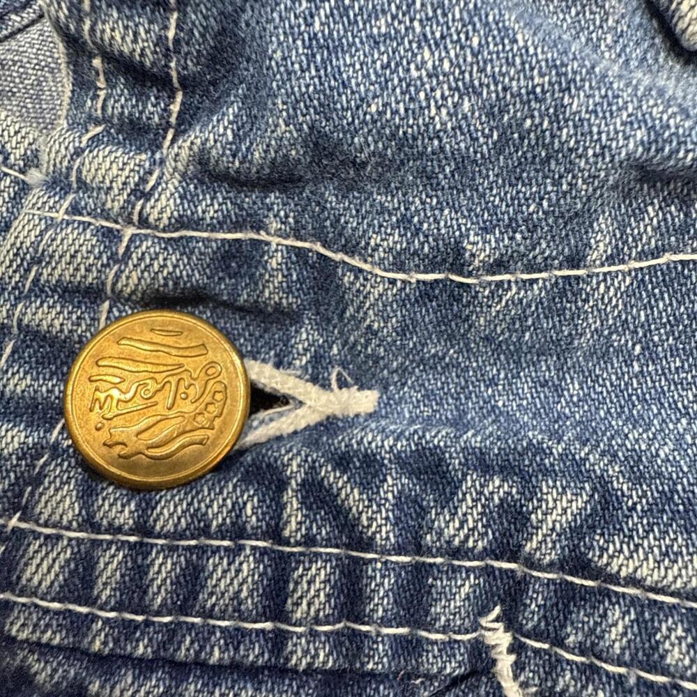 Vintage Liberty Denim Bib Overall Shorts Farm Work Baby Size 2 USA - Picture 13 of 14